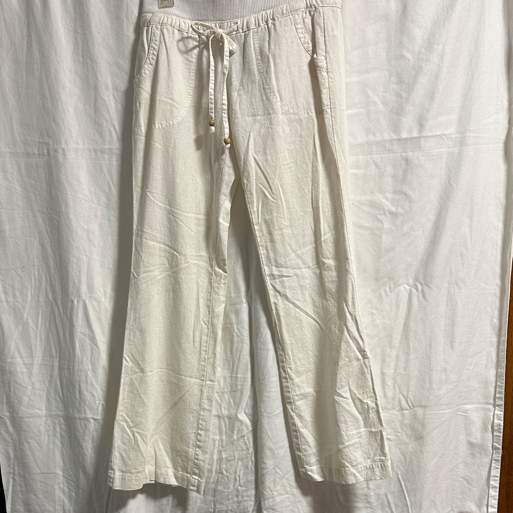 Love Tree Womens Cream Drawstring linen